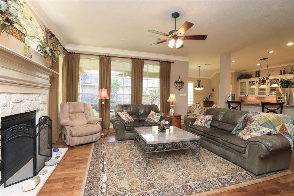 The den is open to the kitchen and breakfast room so the chef isn't left out!