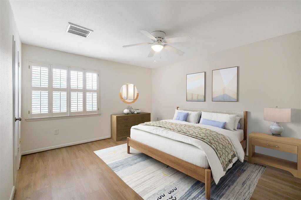 Upstairs find spacious bedrooms with huge walk in closets.Virtually Staged