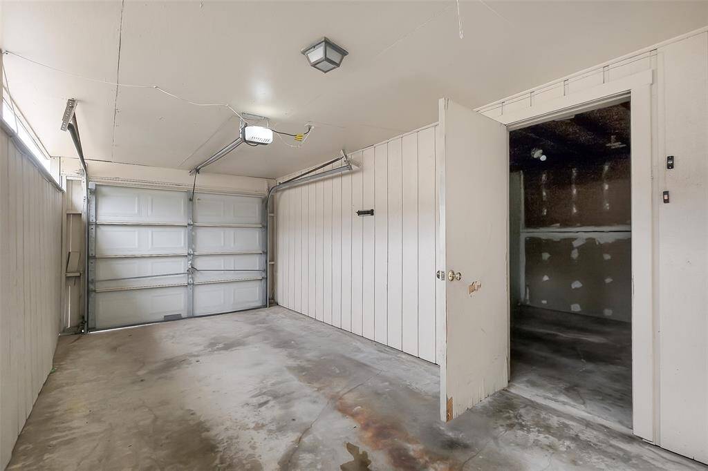 The garages connect providing access to the patio.