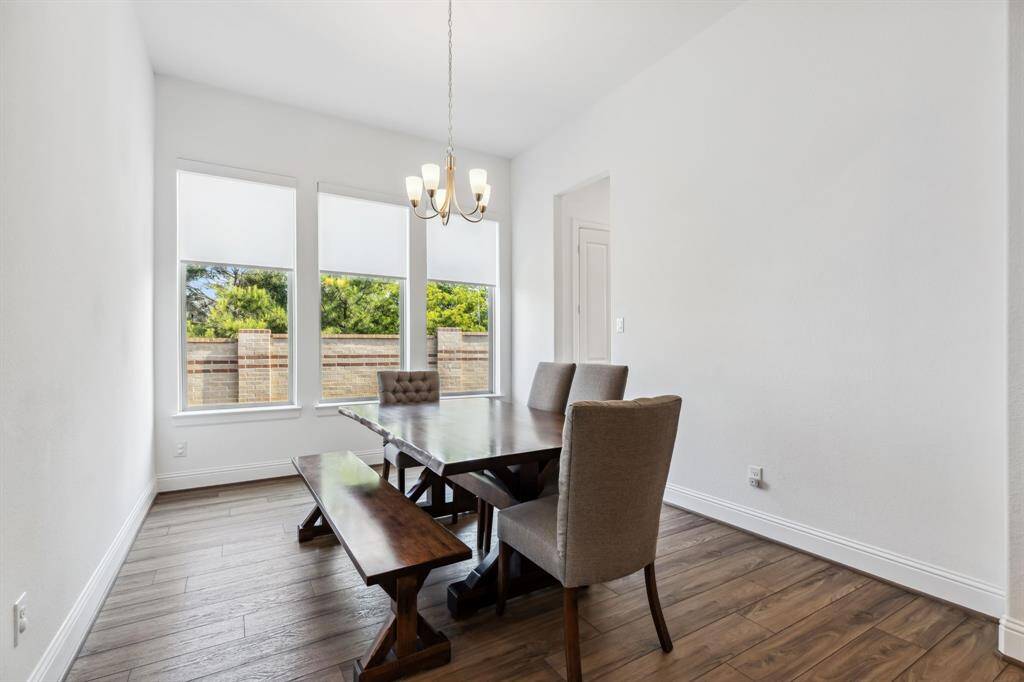 Nice big dining area just off the living room also opens to kitchen.