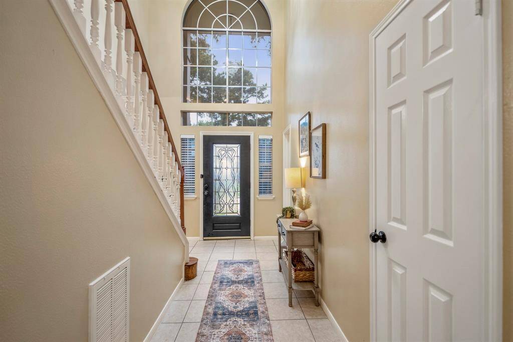 A look back at your warm and inviting entryway, as seen from the living area.