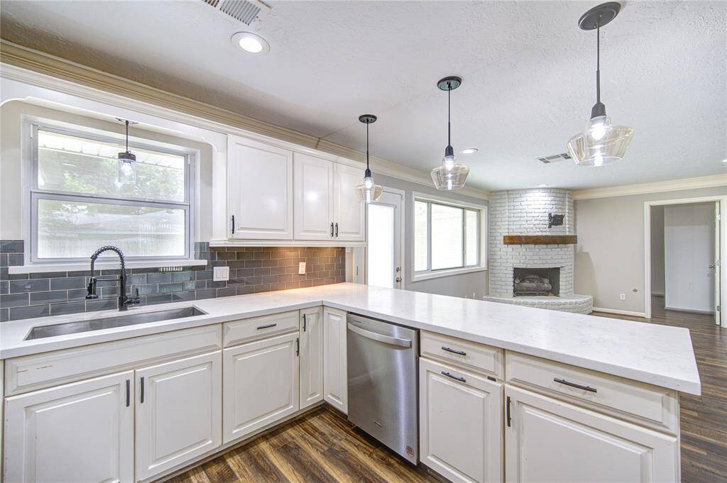 Kitchen looking into family room