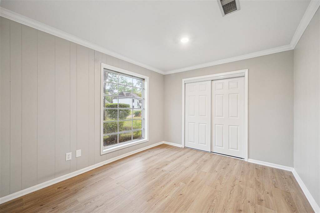 First level bedroom with a huge closet.
