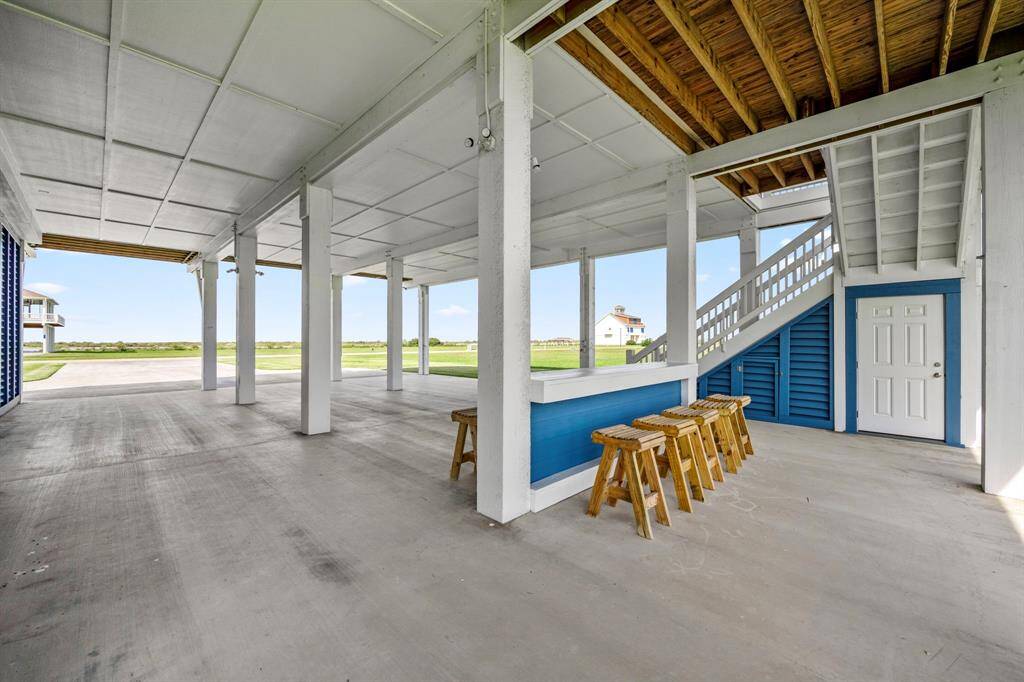 Enjoy the built in hightop bar while entertaining guests.