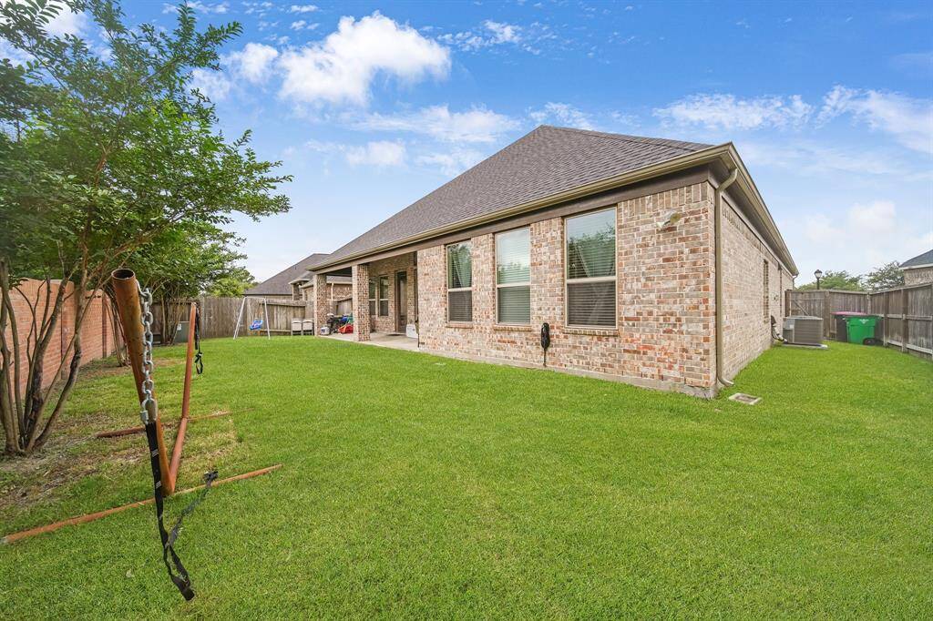 Backyard has a covered patio and spacious for outdoor fun.Gated for privacy and no back neighbors.