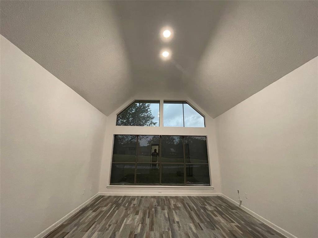 Master bedroom with view of golf course