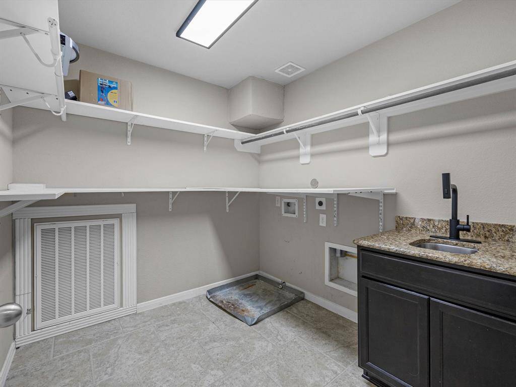 Laundry room upstairs with all the bedrooms for added convenience.