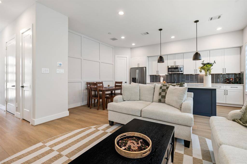 View of breakfast room and kitchen.