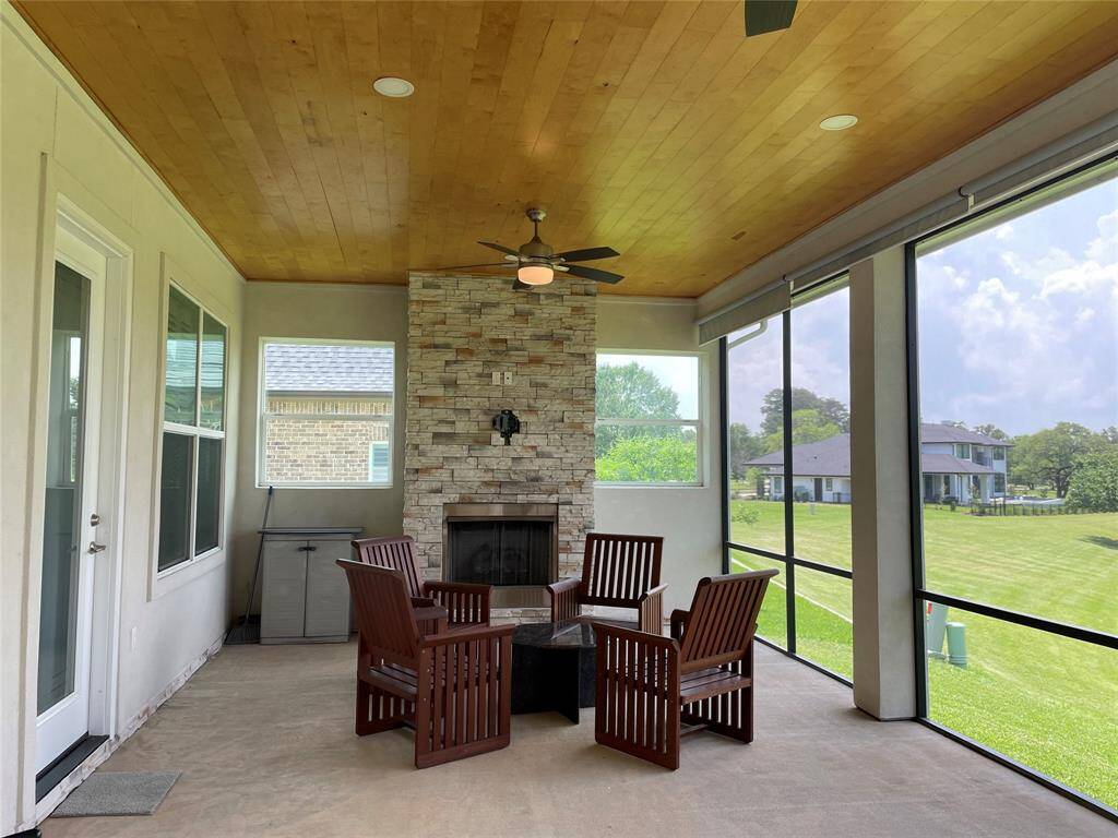 Screened Porch with Gas Fire Place
