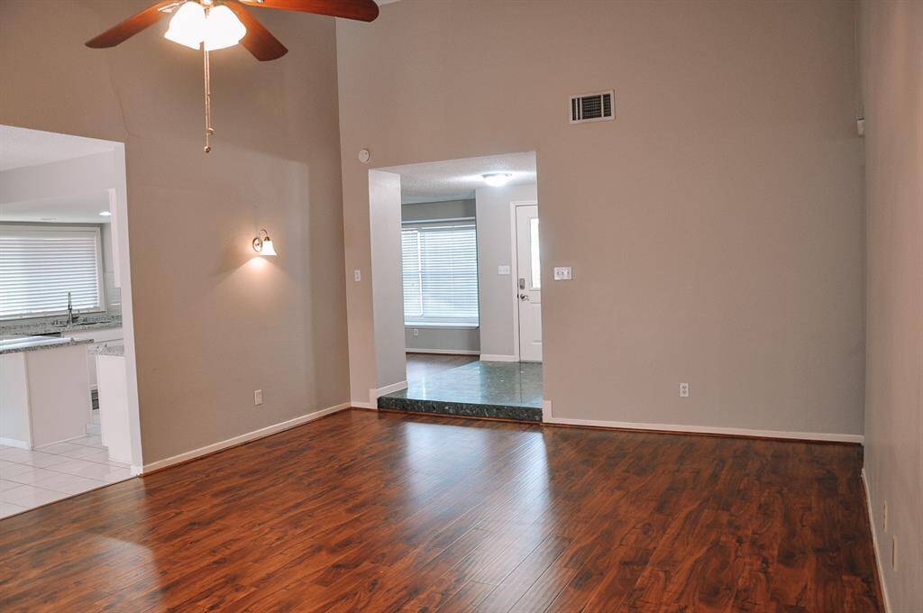 Living room opens up to the kitchen
