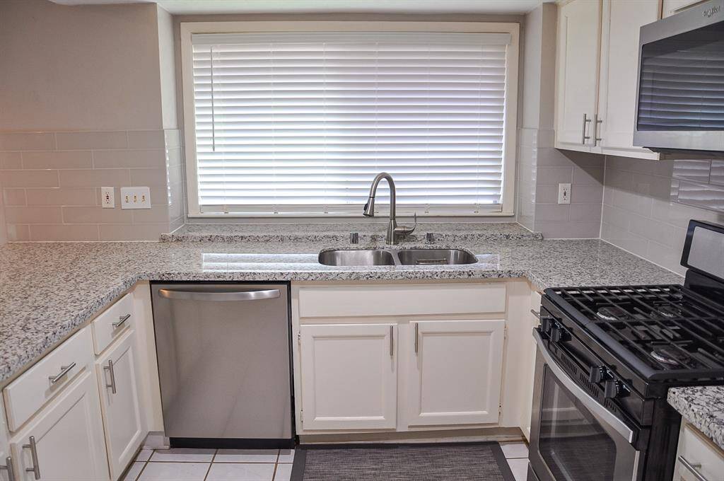 Kitchen with granite countertops