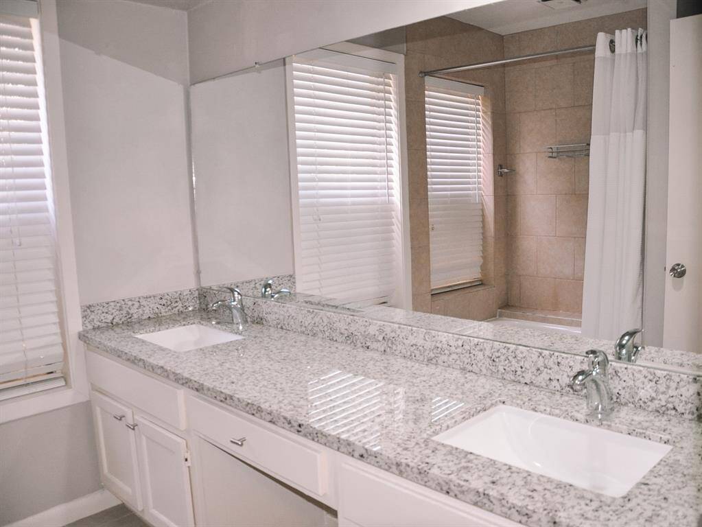 Primary bathroom with double sinks