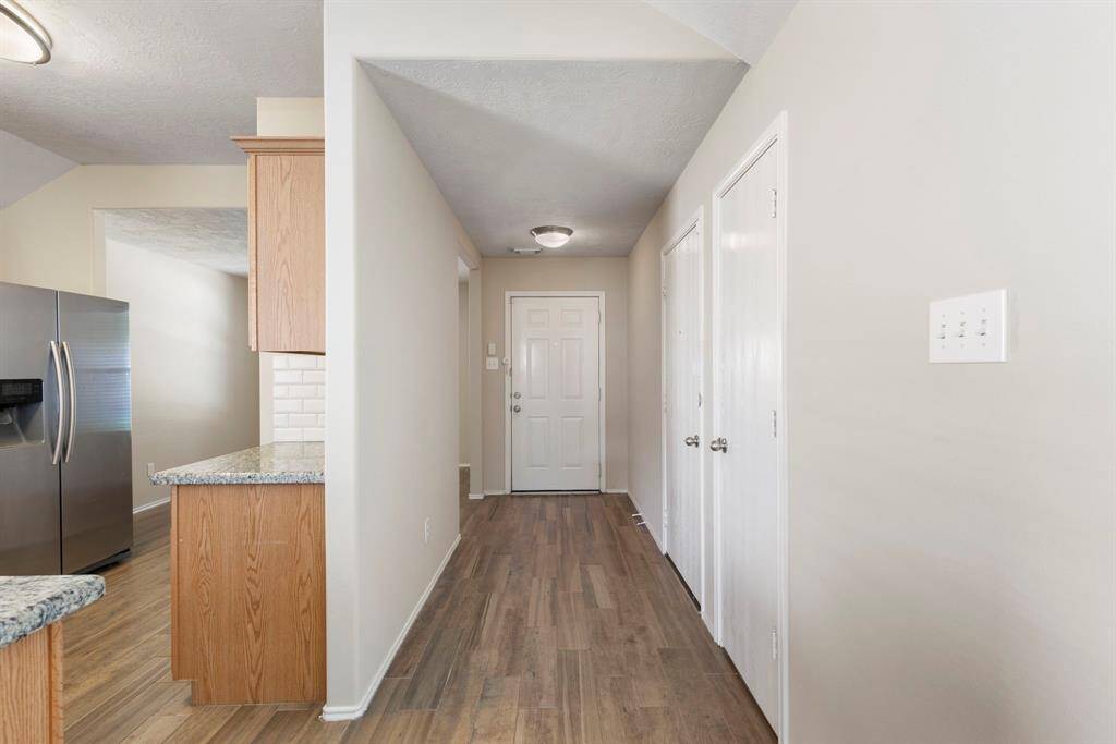 View of hallway from the front door.