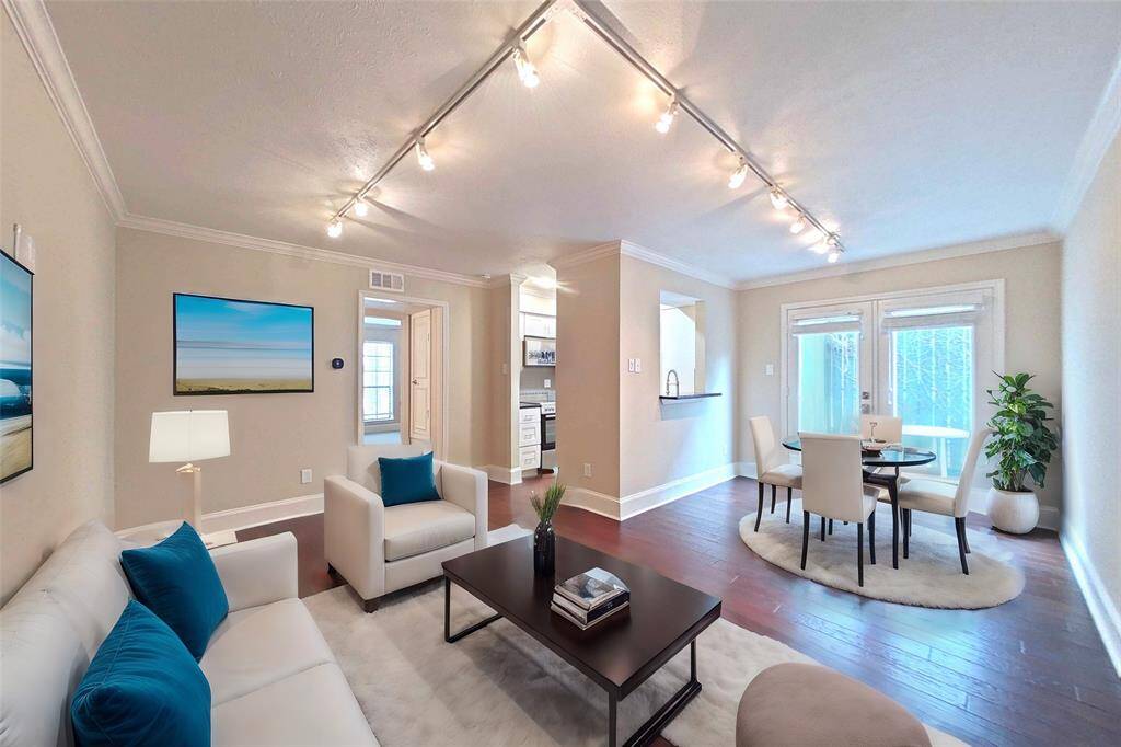 If you enjoy a vibrant cultural scene in a walkable neighborhood adjacent to downtown Houston, 3402 Garrett Street #2 is the place for you! This unit offers the convenience of being on the ground floor with the added bonus of direct access to your own private patio area! Photo is virtually staged.