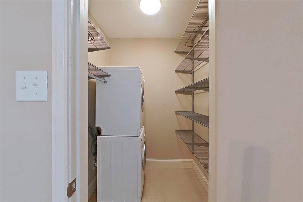 Built-in shelving in the laundry area provides maximum efficiency of space!