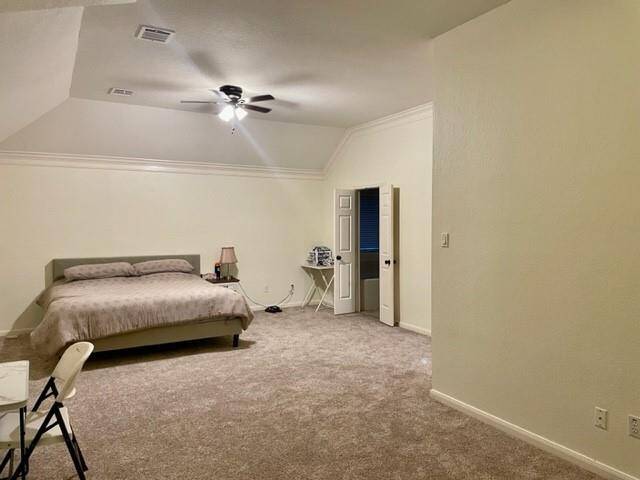 Primary bedroom has extra area that can be used in so many ways