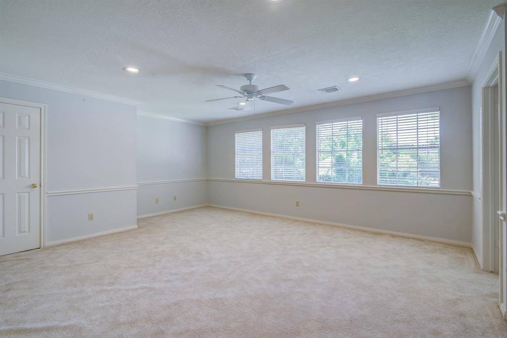 Second level game room, flex space.
