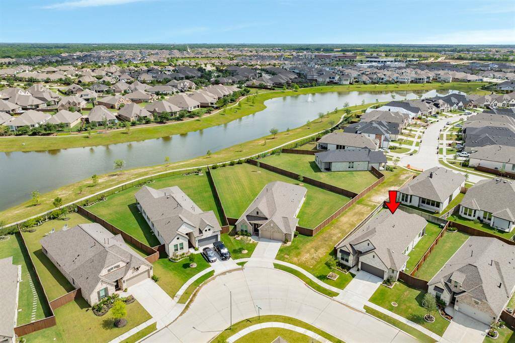 this view shows how close you are to the lake which is stocked for fishing
