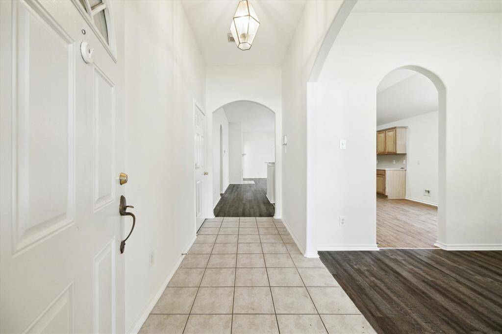 This photo beautifully showcases the front entrance