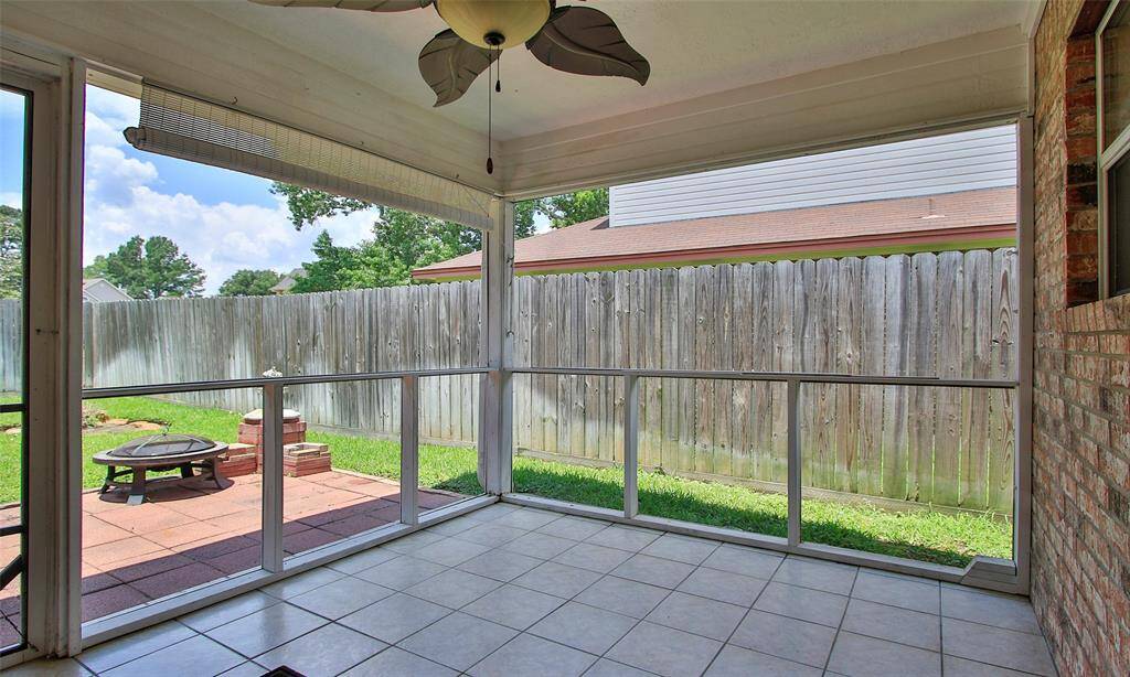 Screened in back patio for a bug free evening