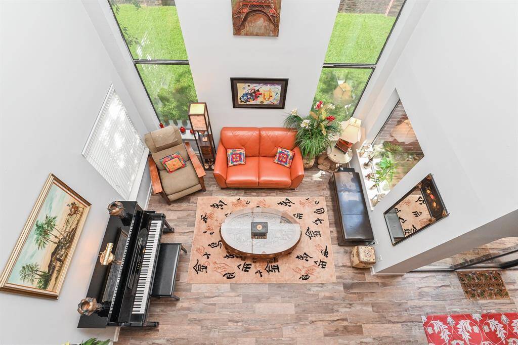 Stunning 2-story high family room is updated and ready for move-in October 1st.