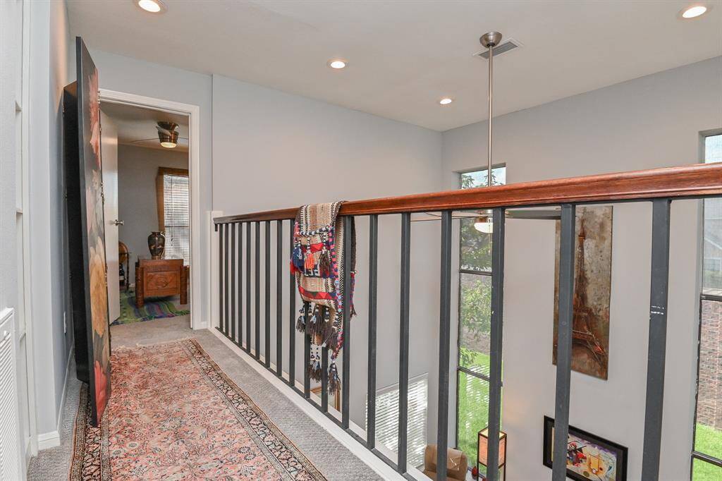 This hallway leads to the second bedroom.