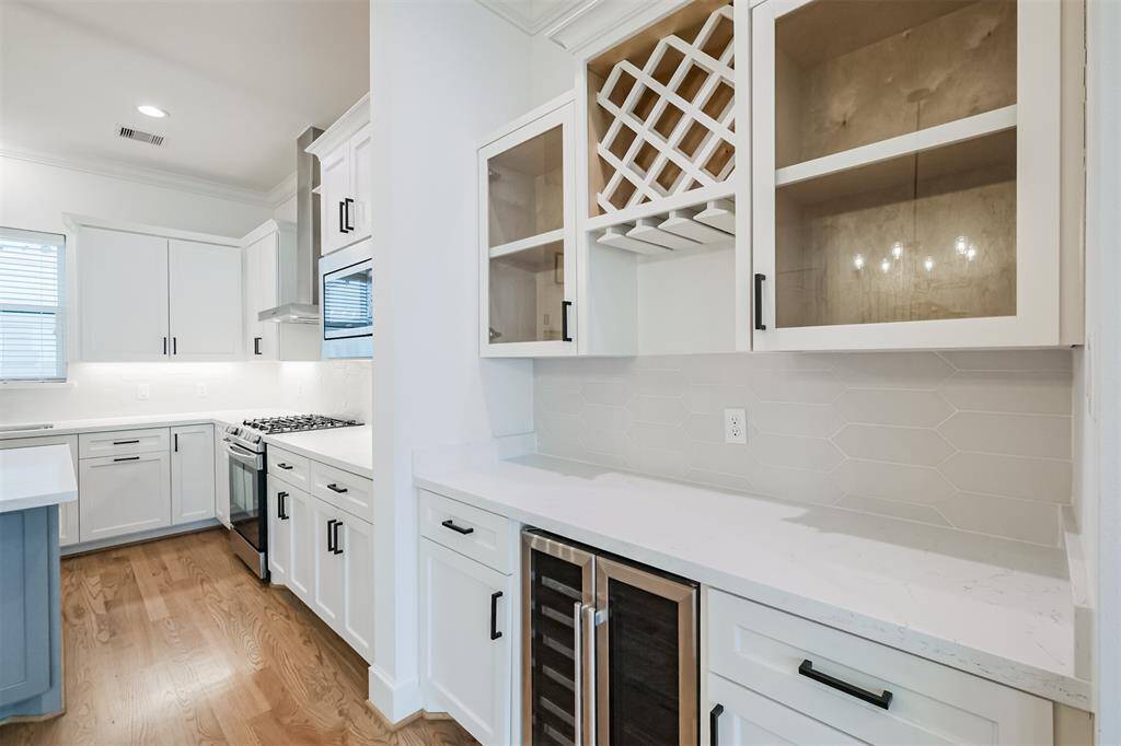 Dry bar with wine fridge
