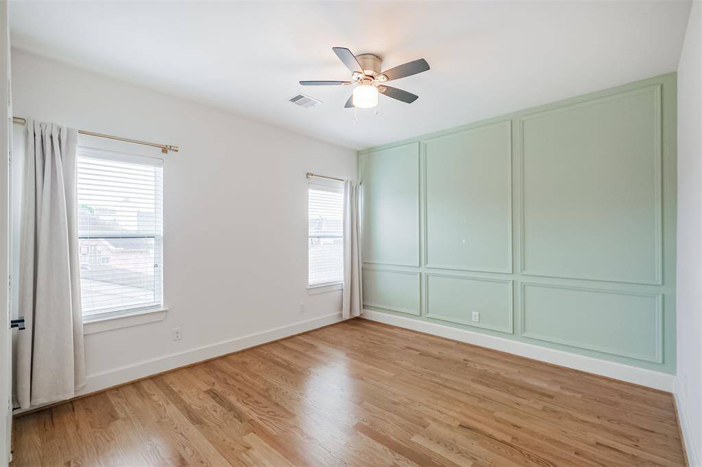 Third bedroom on the third floor with full bathroom attached