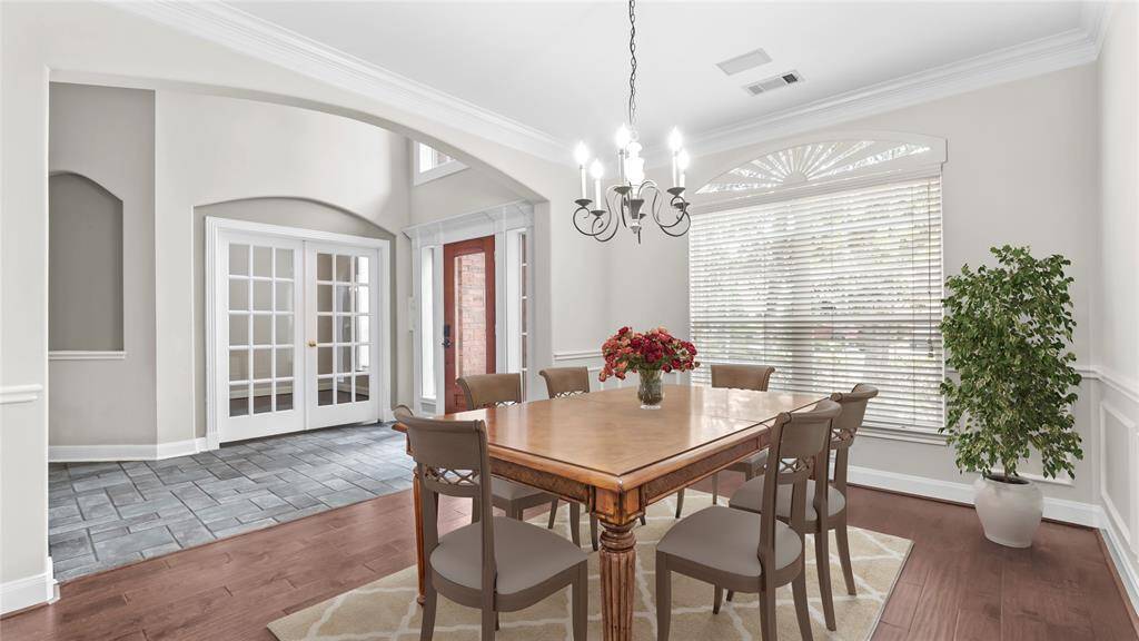 Dining room virtually staged