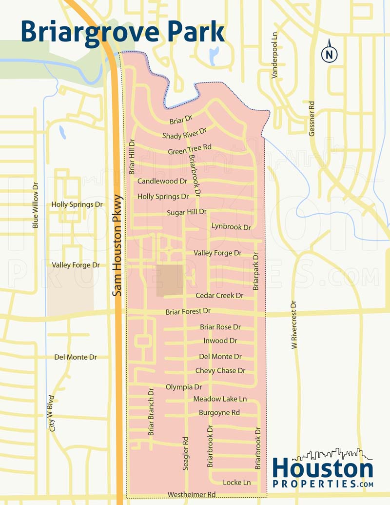 Map of Briargrove Park/Walnutbend