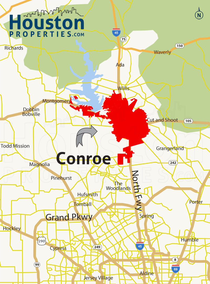 Conroe Southwest Map