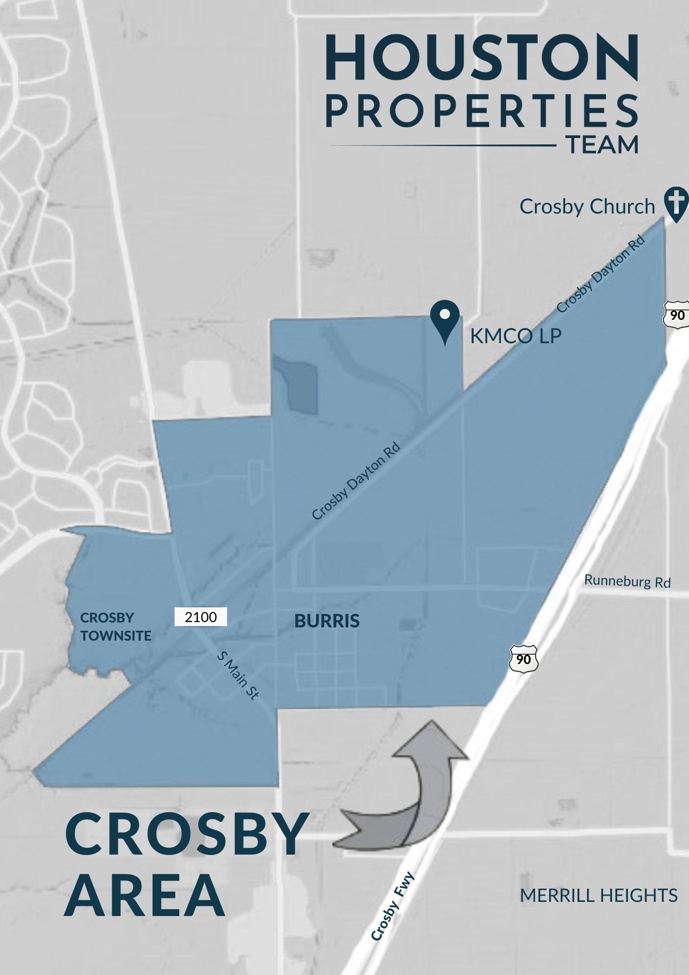Map of Crosby Area