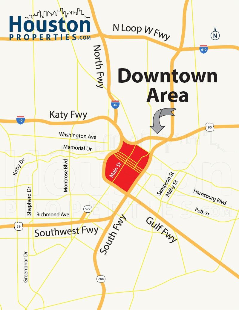 Downtown Houston Map