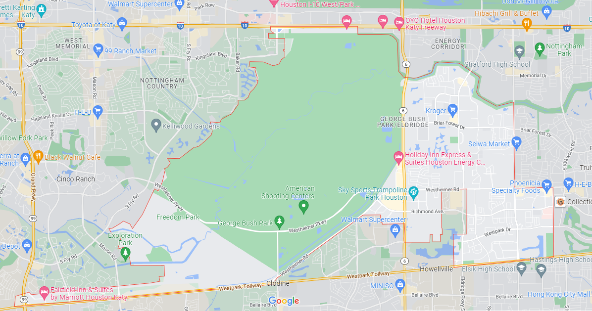 Map of Eldridge / West Oaks