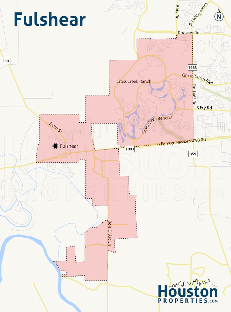 Map of Fulshear/South Brookshire