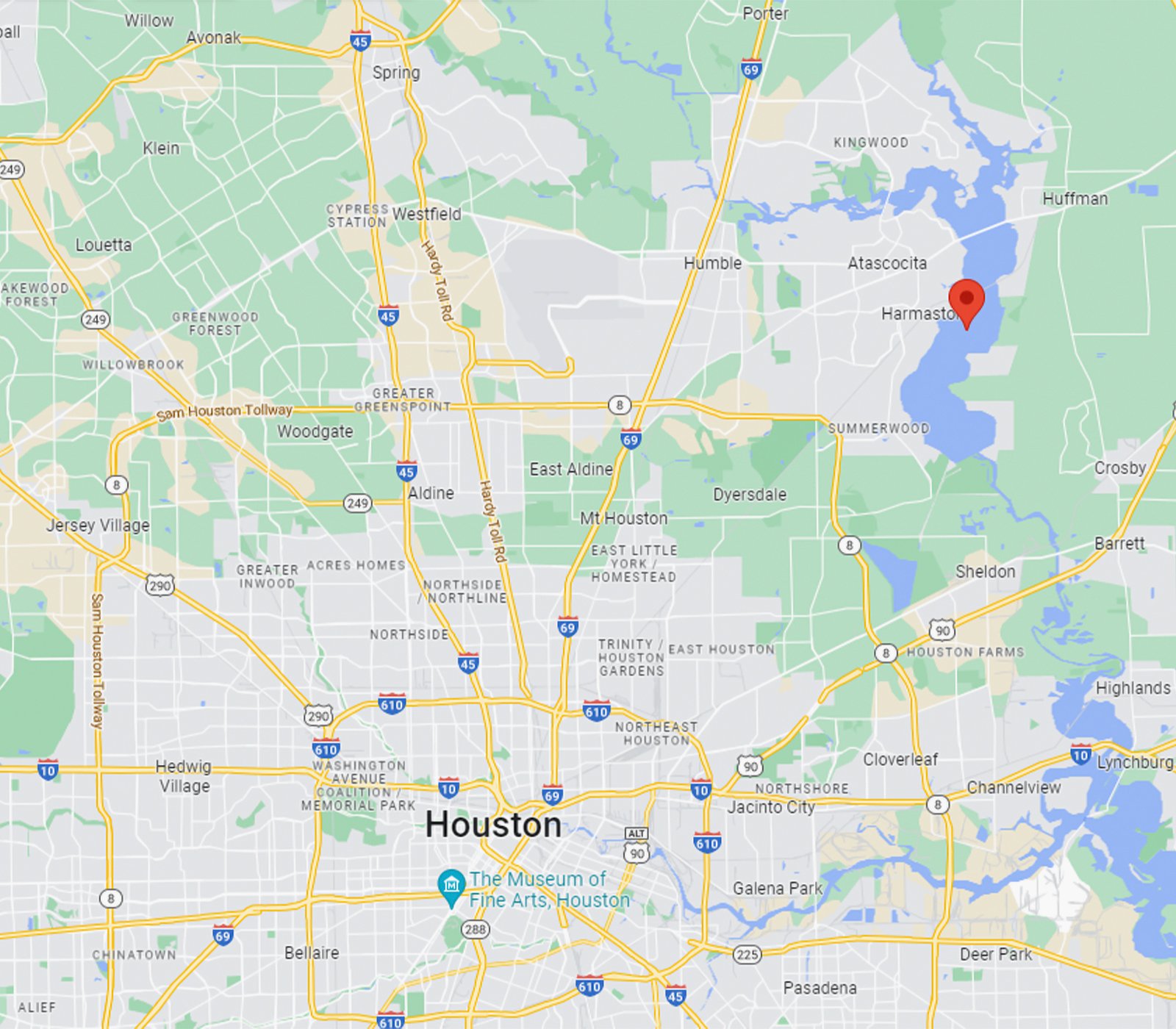 Lake Houston Map