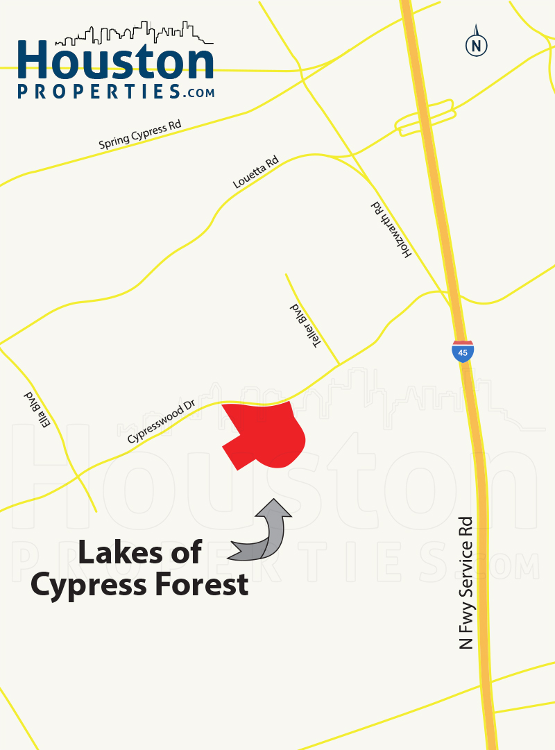 Lakes of Cypress Forest Map