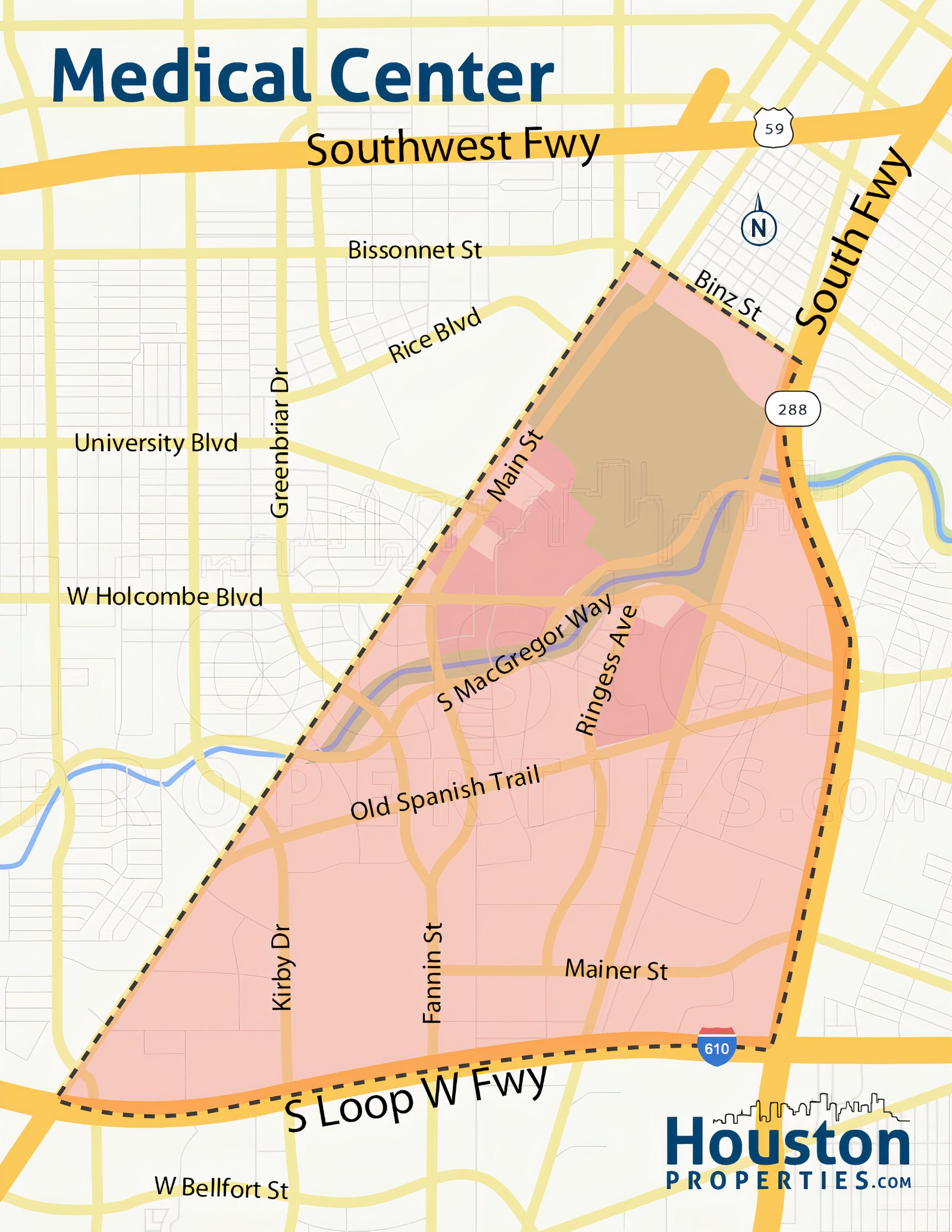 Map of Medical Center Area