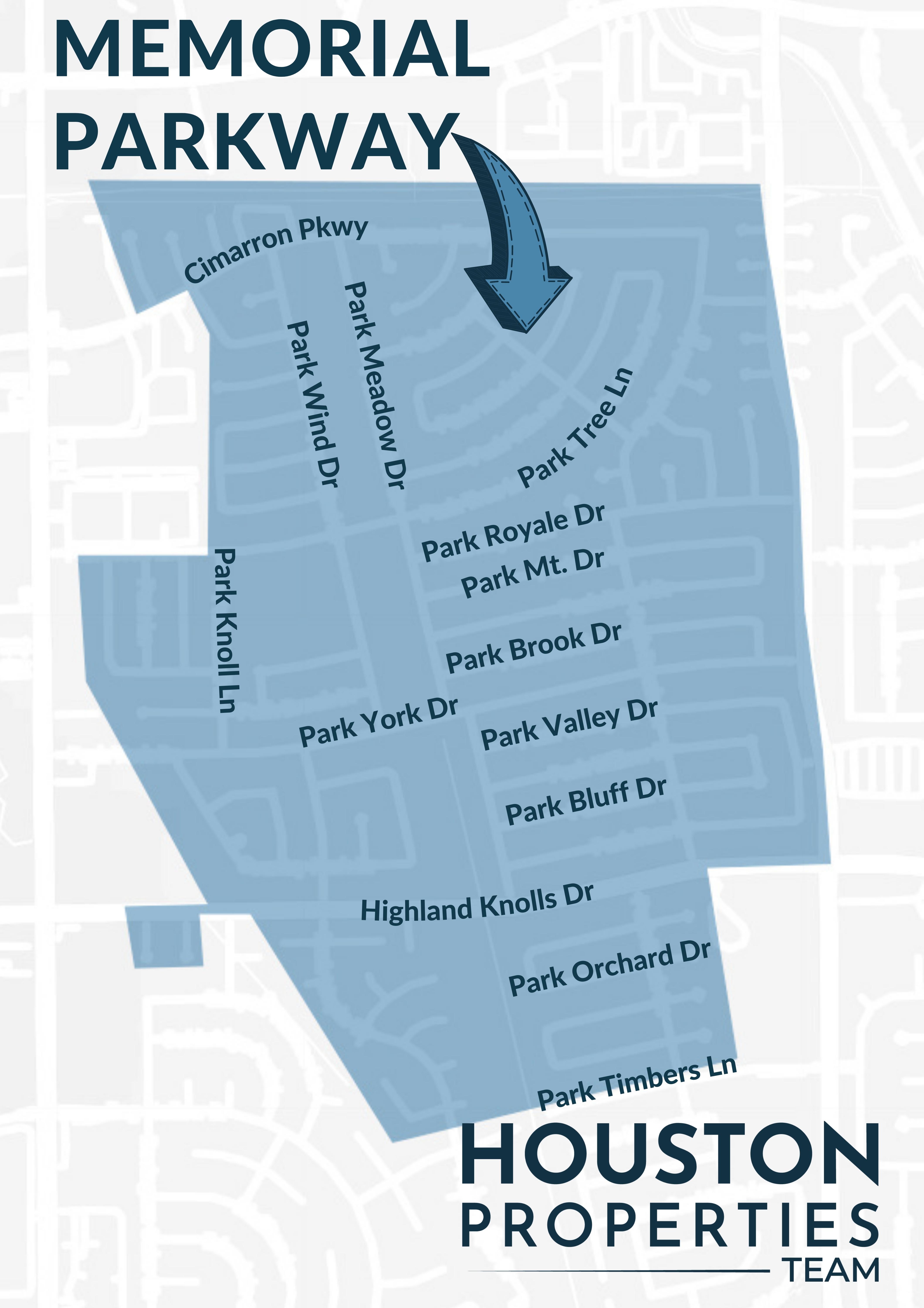 Map of Memorial Parkway