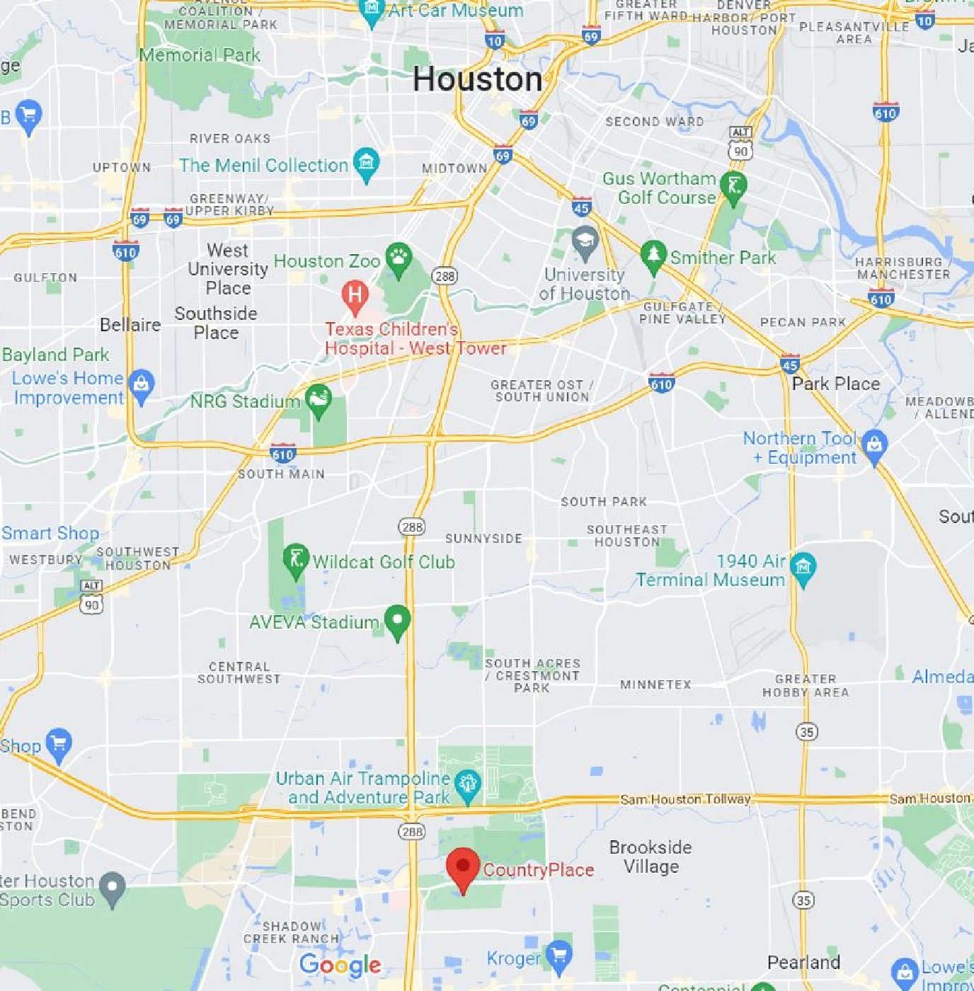 Pearland: CountryPlace Map