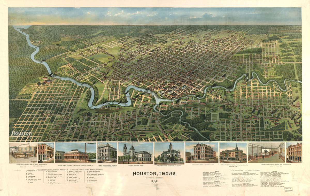 Houston map from 1891