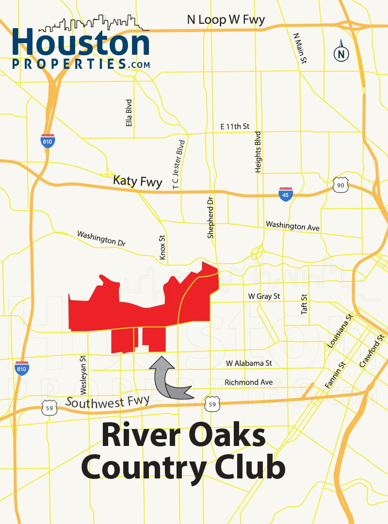 River Oaks Country Club Estates Map