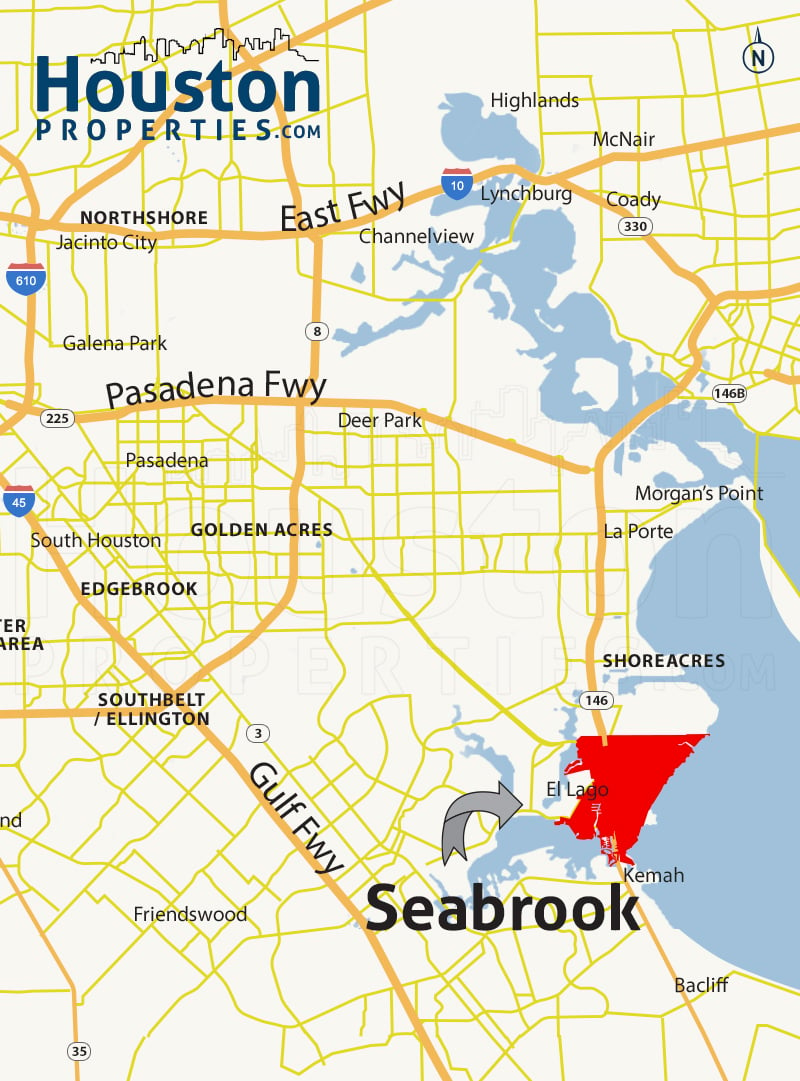 map of seabrook texas and surrounding areas