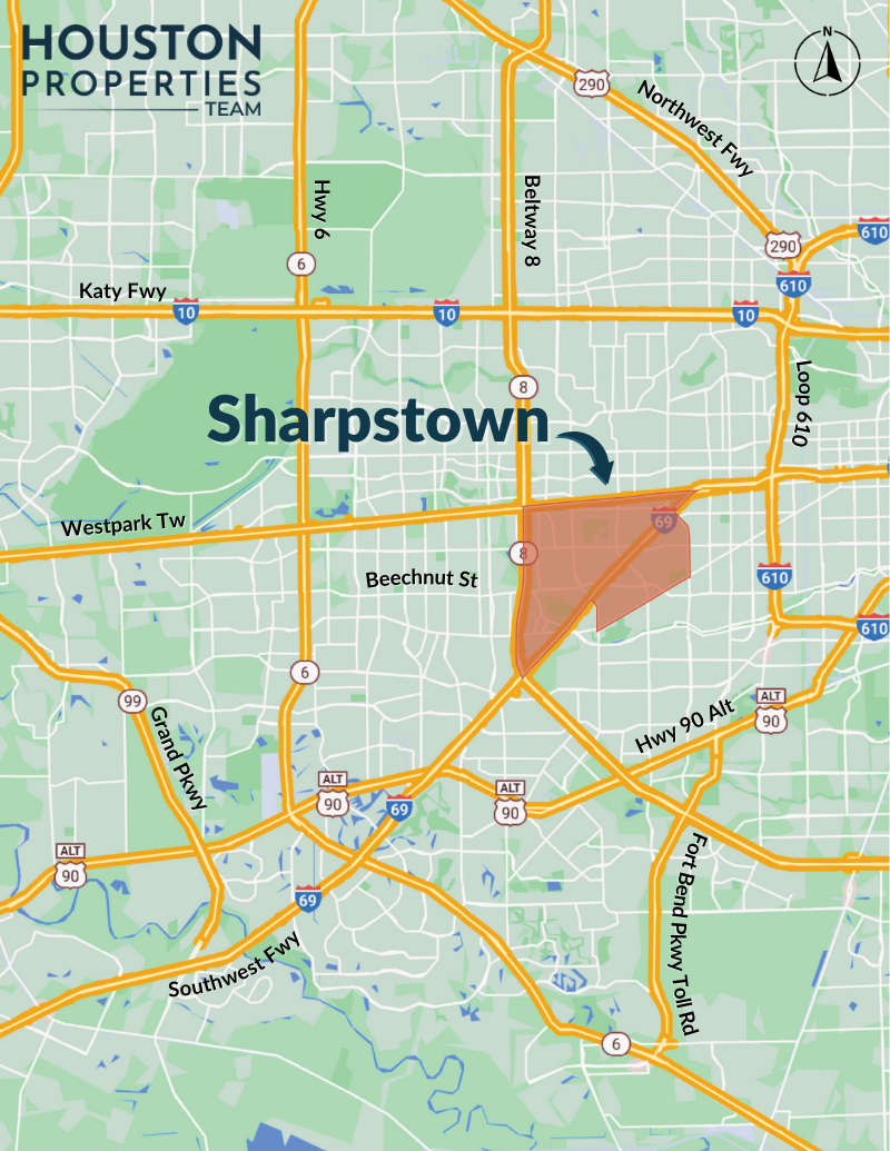 Sharpstown Area Map