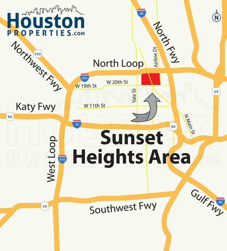 Sunset Heights Map