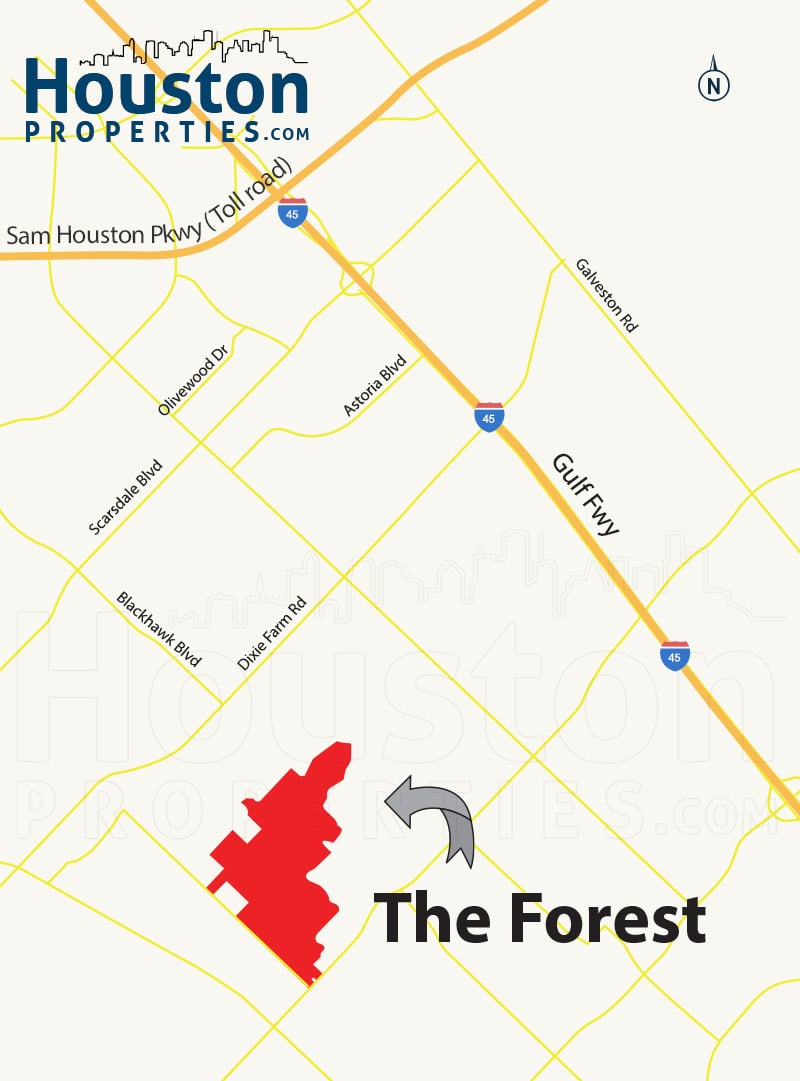 The Forest Of Friendswood Map