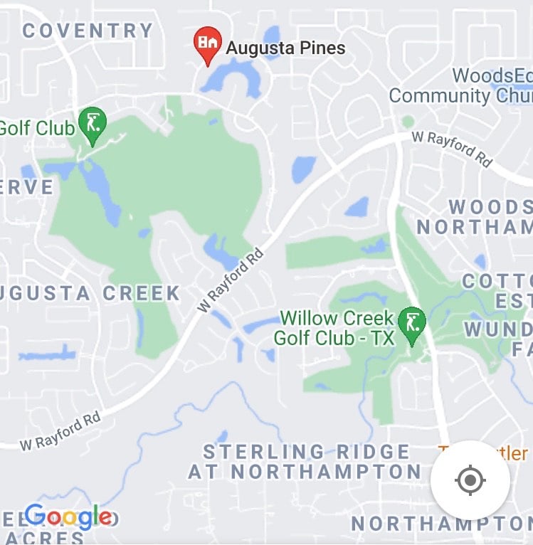 The Woodlands: Augusta Pines Map
