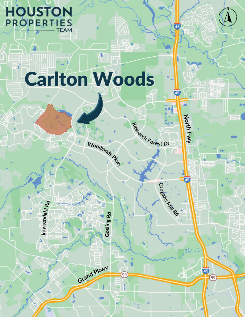 The Woodlands: Carlton Woods Map