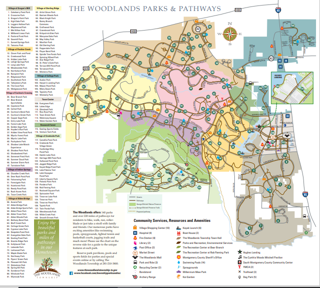 The Woodlands: Grogan's Mill Map