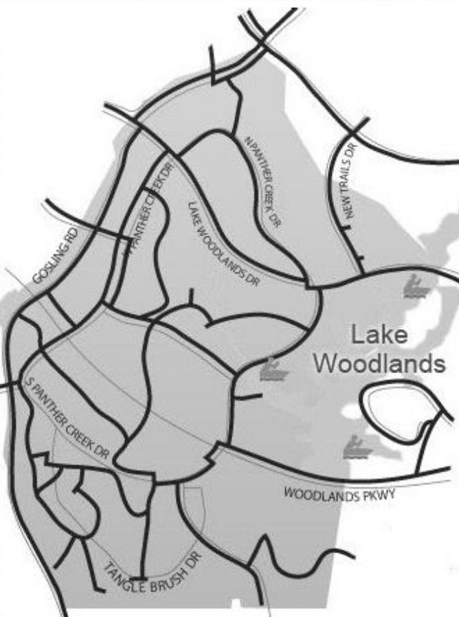 Map of The Woodlands: Panther Creek